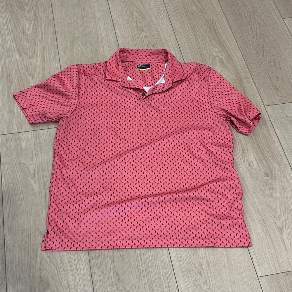Vibrant Polo Shirt with Bird Pattern